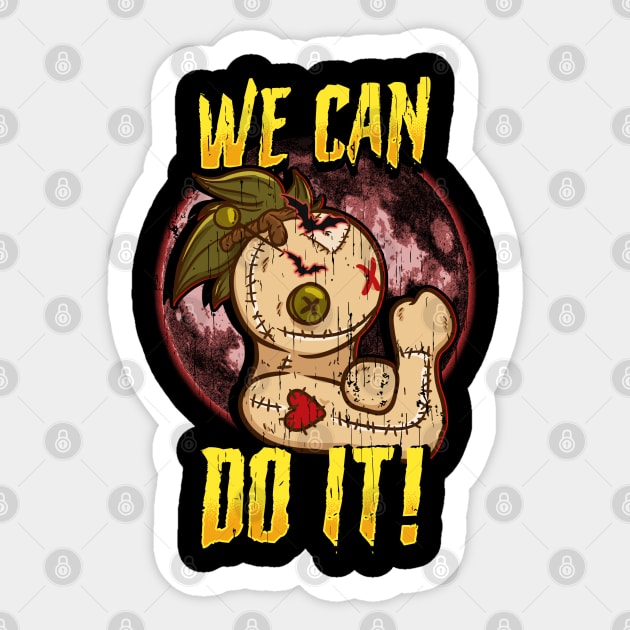 Voodoo Doll We can do it Halloween Funny Trick or Treat Sticker by creative